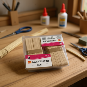 15cm Flat Wooden <b>Stick</b> for DIY Bamboo and <b>Wood</b> Crafts Accessories - Product Image 3