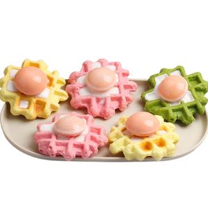 Manufacturer Wholesale PU Stress <b>Ball</b> Simulated Food <b>Squeezing</b> Toys Waffle Slow Rebound Stress Relieving Toys Desktop Decoration - Product Image 1