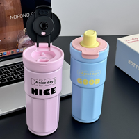 Vente flash - Gourdes isothermes en acier inoxydable de 550 ml, tasses isothermes, bouteilles d'eau réutilisables pour étudiants et adultes