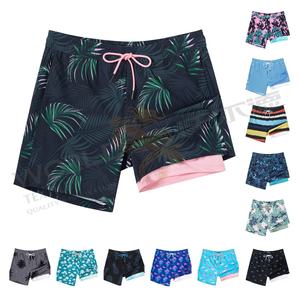 Short de <span class=keywords><strong>bain</strong></span> pour homme avec doublure de compression 2 en 1, séchage rapide, avec poches zippées, style streetwear, vente en gros - Product Image 5