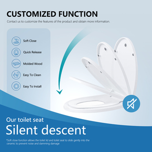 Dubbele Familie Wc-Bril Met Ingebouwde Kinderpotje Ring Pp Materiaal Gemakkelijk Schoon Zacht Sluiten Deksel In <span class=keywords><strong>Toilet</strong></span> Voor Volwassen Kinderen Badkamer - Product Image 3