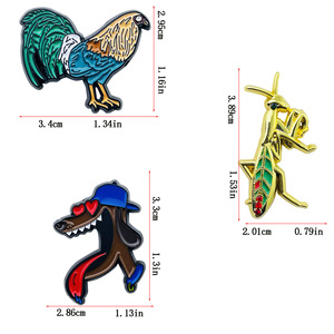 Broches de Aleación de Zinc con Diseño de Animales de Dibujos Animados, Multifuncionales, Decorativos, Unisex, para Regalo - Product Image 5