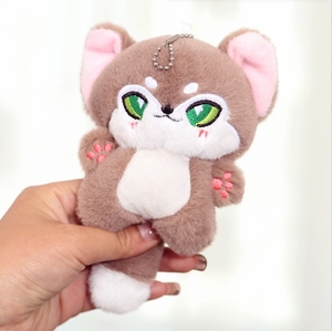 12cm Kawaii porte-clés petit <span class=keywords><strong>renard</strong></span> <span class=keywords><strong>loup</strong></span> doux peluche jouets Animal drô<span class=keywords><strong>le</strong></span> jouets en peluche porte-clés en peluche haute qualité mignon poupées enfants jouets - Product Image 4