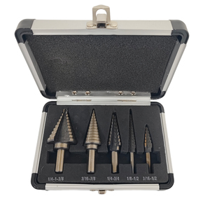 Aluminum Case Packing 5pcs Hss Cobalt Titanium Multiple Hole 50 Sizes <b>Stepped</b> Drill Bits Set - Product Image 1