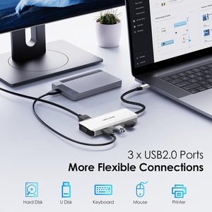 Base de Conexión Wavlink WL-UMD304 <span class=keywords><strong>Mini</strong></span> Dock HD MI 4K Quad Display USB C, con Entrega de Energía de 85W, para Windows, Económica - Product Image 4