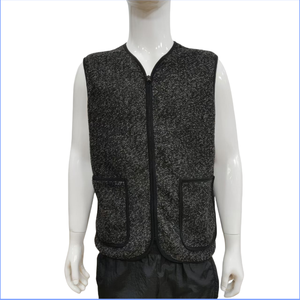 AQTQ <span class=keywords><strong>Gilet</strong></span> zippé en <span class=keywords><strong>laine</strong></span> décontracté pour hommes avec design sans manches Automne/Hiver Coupe-vent Vêtements d'extérieur chauds Logo personnalisé - Product Image 5