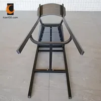 Chaises de bar de style nordique en bois, chaises de comptoir de bar en plastique et bois pour l'extérieur, tabourets de bar hauts pour la cuisine et l'extérieur