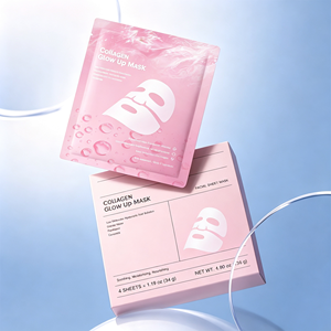 Masque en feuille de collagène PDRN OEM avec acide hyaluronique et panthénol, soin apaisant de la barrière cutanée pour tous types de peau - Product Image 2