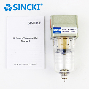 SINCKI pneumatique 1/4 <span class=keywords><strong>Auto</strong></span>/manuel vidange cuivre/élément en plastique AF2000-02 filtre à Air comprimé séparateur de piège à eau d'huile - Product Image 1