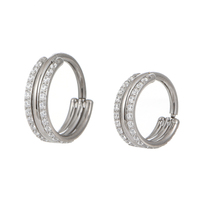 Fuxuan Anneau segmenté articulé en titane ASTM F136, clicker pour septum, bijou corporel, bijou de piercing d'oreille