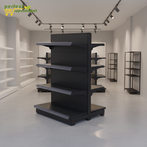 Estanterías Metálicas Ligeras de Doble Cara para Góndolas de Supermercado, Estructura Sólida, Fácil Montaje, Uso Independiente para Tiendas de Comestibles - Product Image 1