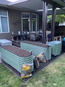 Jardinière de jardin en métal pour l'extérieur, grand pot de fleurs pour lit de jardin surélevé