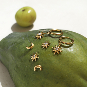 Женские серьги-гвоздики из нержавеющей стали - Product Image 4