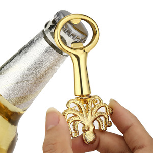 Ouvre-bouteille en forme de pieuvre, bouchon de bouteille en métal doré, tire-bouchon multifonction, cadeau pour mariage ou fête - Product Image 3