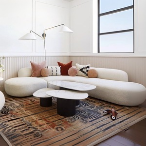 Wabi-sabi Canapé en tissu <span class=keywords><strong>blanc</strong></span> crème Lobby Hôtel Combinaison <span class=keywords><strong>d</strong></span>'<span class=keywords><strong>angle</strong></span> incurvé Canapé de réunion <span class=keywords><strong>d</strong></span>écontracté personnalisation - Product Image 3