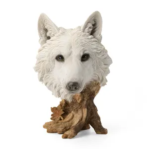 Desktop Animal Sculpture Resin Animal Statue For Home Ornaments Wolf Crafts