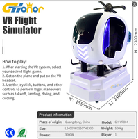 Comercial 9d Vr avión niños VR avión máquina de juego volador con 360 grados visión libre VR simulador de vuelo