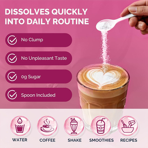 Suplemento de Belleza de Colágeno Hidrolizado Todo en Uno de Marca Privada, Vitamina C en Polvo para Blanquear la Piel y el Crecimiento del Cabello, Uso en Adultos, 300 g - Product Image 5