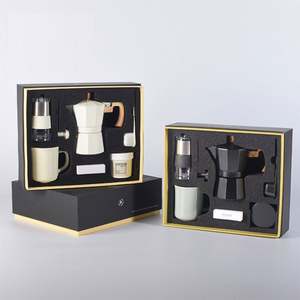 Juego de Molinillo de Café Manual, Cafetera Mocha, Juego de 6 Piezas, Cafetera Manual, Cafetera para Festivales, Juego de Regalo de Café Premium - Product Image 1