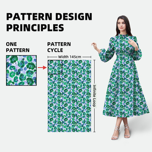 Kahn Tana tự do London vải tinh khiết cotton hữu cơ kỹ thuật số tự do cỏ in vải cho Ăn mặc - Product Image 4
