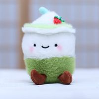 Porte-clés Boba Bubble Tea 12 cm, Peluche Fruitée Moelleuse, Pendentif de Sac, Porte-clés Tasse de Thé au Lait/Café, Peluche Boba