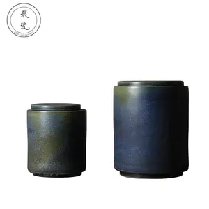 Pot de 10 cylindres faits à la main pour baril ou caddie à thé, en céramique, de haute qualité, Support personnel de 10 pièces, CN;JIN