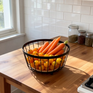 <span class=keywords><strong>Panier</strong></span> à fruits en métal, <span class=keywords><strong>panier</strong></span> à fruits en fil métallique, plateau à collation pour salon, organisateur de bureau, bol à fruits décoratif - Product Image 2