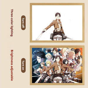 Cadre photo LED personnalisé d'anime, peinture nocturne, alimenté par USB, personnage d'Attaque des Titans, peinture lumineuse pour les joueurs - Product Image 3