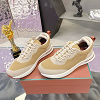 Chaussures de sport décontractées pour hommes en maille tricotée, légères, à lacets, à semelle épaisse, antidérapantes, pour la marche et la course, chaussures de luxe