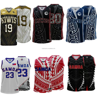 Camiseta de Baloncesto Personalizada Estilo Maorí Polinesio para Hombre, Camiseta Estilo NZ, Singlet de Baloncesto Fiji, Ropa para Eventos de Baloncesto Koru Rasta