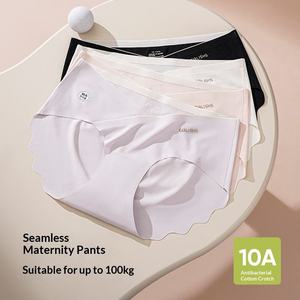 Culottes sans couture <span class=keywords><strong>grande</strong></span> <span class=keywords><strong>taille</strong></span> best-seller d'usine – Confortables, respirantes, soutien triangulaire, en nylon tricoté uni – Vente en gros - Product Image 2