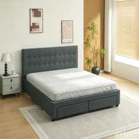 Lit rembourré de haute qualité au design moderne, alliant luxe haut de gamme, confort et style tissu moderne, 2026