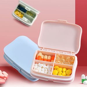 กล่องยาแบบพกพาสำหรับเดินทาง 7 วัน 4 ช่องต่อกล่อง กล่องยาแบบกลม - Product Image 3