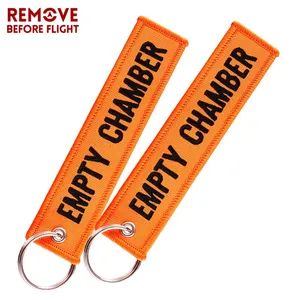 Custom Daily Life Hook EMPTY CHAMBER Double Sided Key Jet Tag Embroidery Keychain Anime Chain Accessories Women