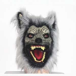 Halloween Noël Diable Loup Tête Masque Nouvelle Peluche Loup Gris Loup Couvre-chef Usine Directe Transfrontalière pour Jeu de Rôle Latex - Product Image 6