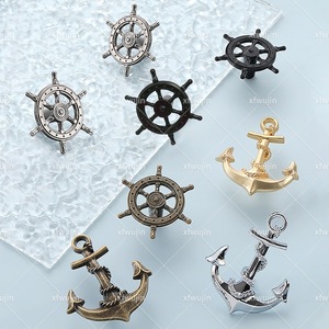 Poignée de tiroir et de meuble Xiaofei Hardware, style ancre et gouvernail, en alliage de zinc, à trou unique, moderne et minimaliste - Product Image 2