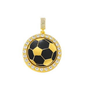 Pendentif Football Goutte d'Huile Rotatif 45mm Hip-Hop Personnalisé pour Collier en Bambou Commémoratif – Vente Chaude Europe et <span class=keywords><strong>Amérique</strong></span> <span class=keywords><strong>du</strong></span> <span class=keywords><strong>Nord</strong></span> - Product Image 5