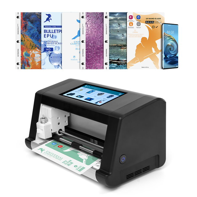 Portable Mini Unlimited Automatic Uv Printer Tpu Screen Protector Hydrogel Nano Pet Films Cutting Machines