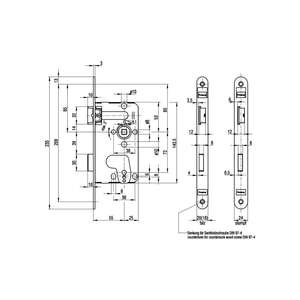 BKS zimmertür-einsteckschloss 0215 0215 18/8มมลิงก์ DIN käntig - Product Image 2