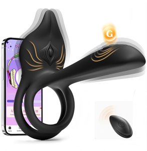 Anillos para pene en forma de zorro con vibrador, anillo para pene con estimulación del clítoris, juguete sexual con aplicación y control remoto. - Product Image 5