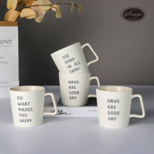 SWT Elegant 12 Ounce Ceramic Stoneware Coffee Cups, Porcelain <strong>Mugs</strong> Sets for Coffee, Tea, Milk White Matte Ceramic <strong>Footed</strong> <strong>Mug</strong> - Product Image 2