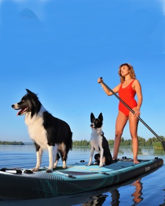 Plataforma Inflable para Perros con Certificado CE, Rampa Inflable para Perros, Tabla de Surf Multifuncional para Mascotas, Juego Acuático al Aire Libre - Product Image 4