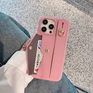 Nouvelle tendance pour iPhone 15 4 ultra Pro Max Étui de téléphone en cuir pour <span class=keywords><strong>Xiaomi</strong></span> 14 Accessoire de téléphone portable Porte-cartes et <span class=keywords><strong>pochette</strong></span> - Product Image 2