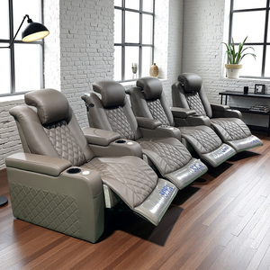 Kunden spezifisches Heimkino Echtes Leder Liegestuhl Wohnzimmer Theater Sitz konsole Liege sitz Privates Theater - Product Image 3