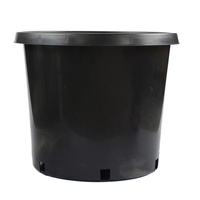 Prix bas Pot de fleur rond en plastique noir de 1 2 3 5 6 7 10 15 20 25 gallons Pots de culture de pépinière en plastique pour serre jardin