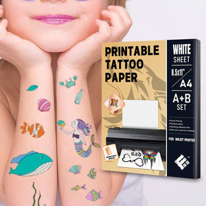 Papier à tatouage imprimable longue durée, compatible avec les imprimantes à jet d'encre à transfert d'eau, autocollants temporaires pour le corps pour les fêtes, design DIY - Product Image 3