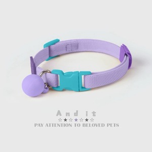 Collier pour chien personnalisé avec logo macaron bicolore, clochette en silicone, collier pour chiot en nylon réglable, plusieurs couleurs contrastées en option - Product Image 3
