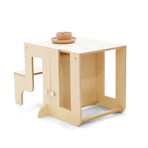 Silla de Escritorio Transformable <span class=keywords><strong>para</strong></span> Niños, Escalera, Reposapiés, Torre de Aprendizaje con Pizarra - Product Image 3