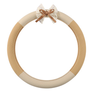 Housse de volant de voiture en polyester pour femmes, 36 cm 38 cm, universelle, respirante, antidérapante, toutes saisons, pour Toyota et Honda - Product Image 5