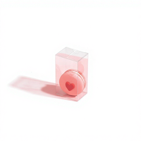 Mini boîtes en plastique pour macarons 4,17\" X 2,16\" X 1,37\" pour le stockage de chocolats enrobés de pâte à sucre, de pâtisseries, de bonbons et d'aliments